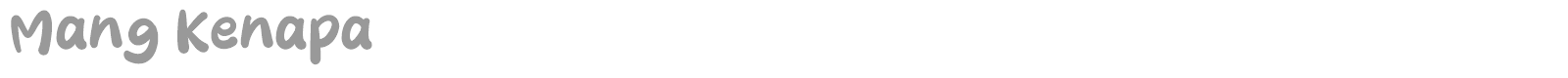 Mang Kenapa font preview